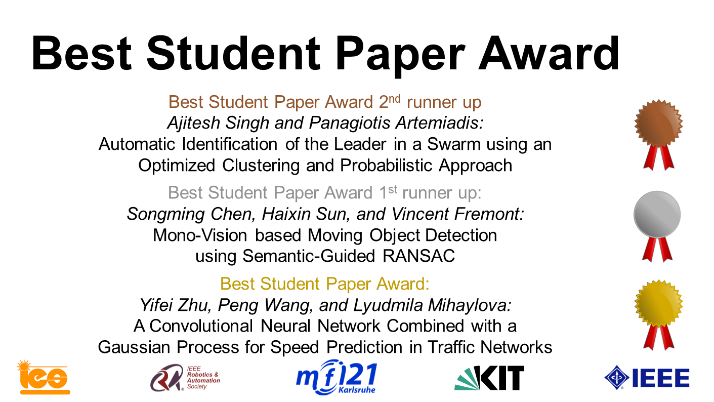 MFI 2021 Best Paper Award